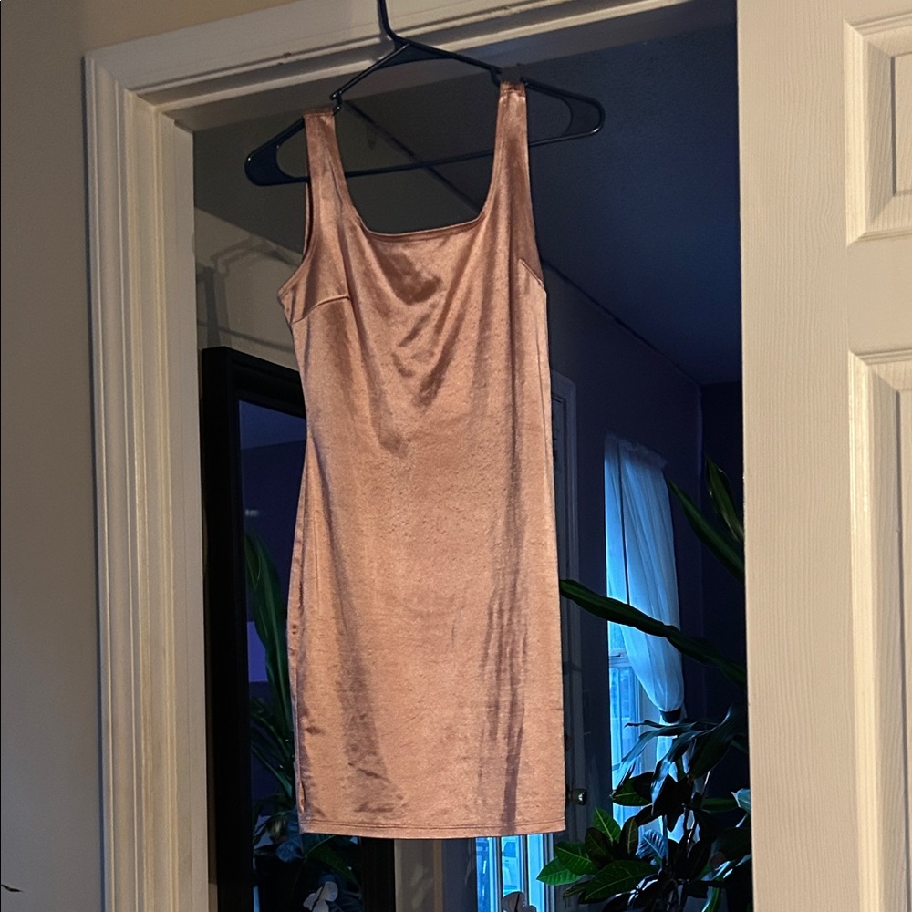 Iris Pink Satin Dress